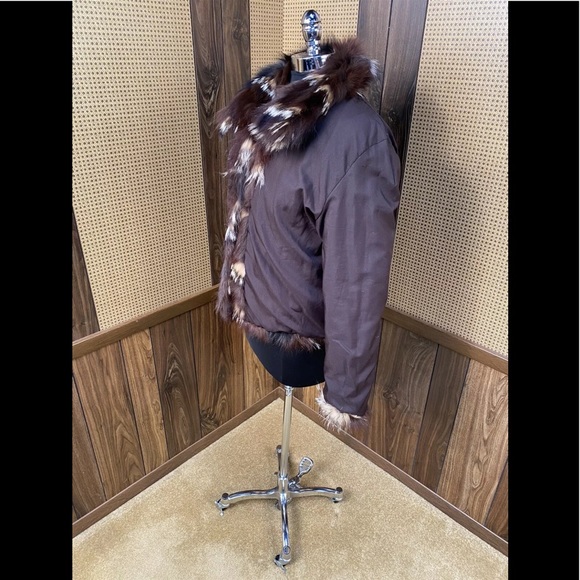 DYED MULTI-COLOR DENMARK FOX PEICES FUR JACKET - Picture 9 of 11